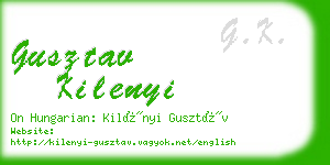 gusztav kilenyi business card